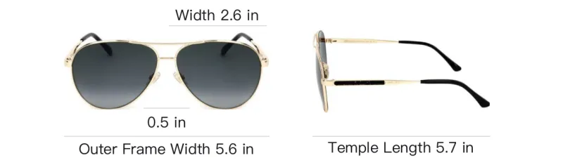 Jimmy Choo Jimena Aviator Sunglasses-3