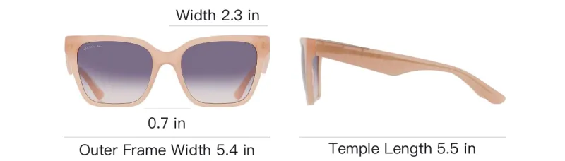 LACOSTE Plastic Square Sunglasses Women's Pink-3