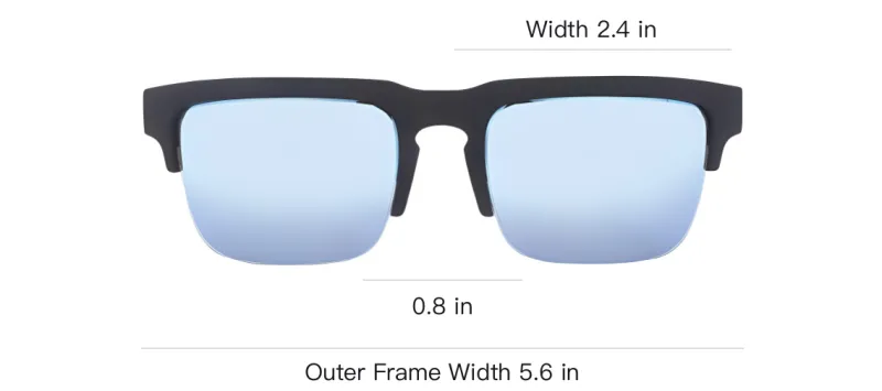 SPY Plastic Square Sunglasses Unisex Black-2