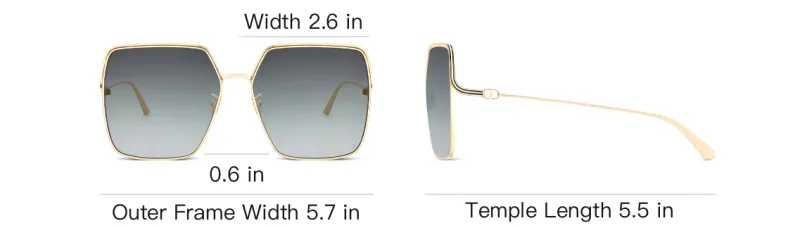 DIOR Sunglasses Unisex Gray-3