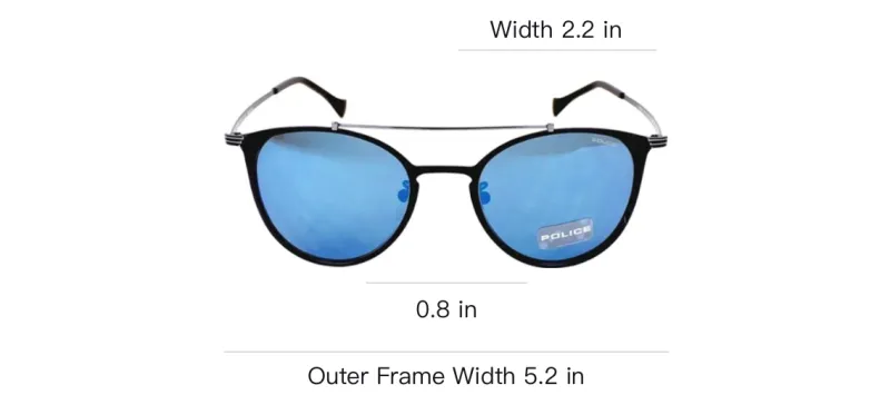 Police Metal Glass Aviator Sunglasses Unisex Black-3