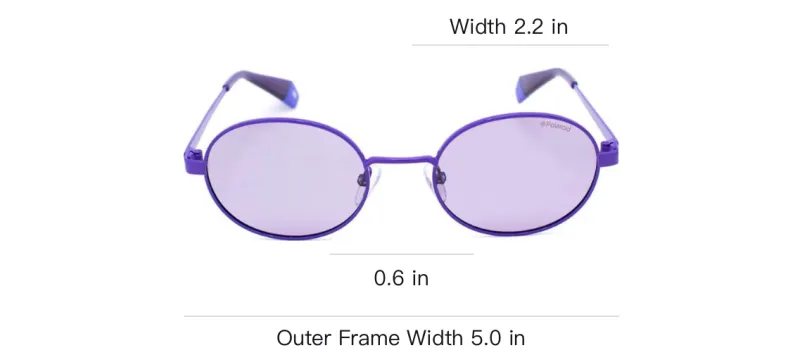 Polaroid Metal Round Sunglasses Unisex Purple-2
