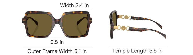 VERSACE Square Frame Sunglasses-5