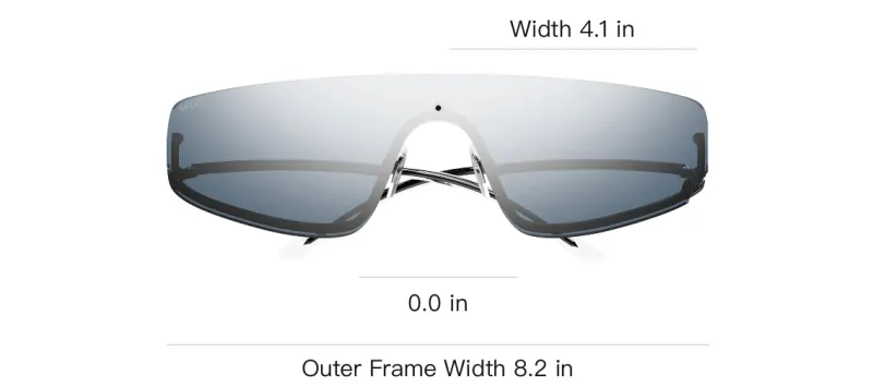 GUCCI Eyewear Mask Shaped Frame Sunglasses-2