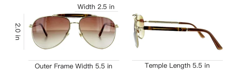 GUCCI Metal Plastic Bamboo Aviator Sunglasses Women's Gold-3