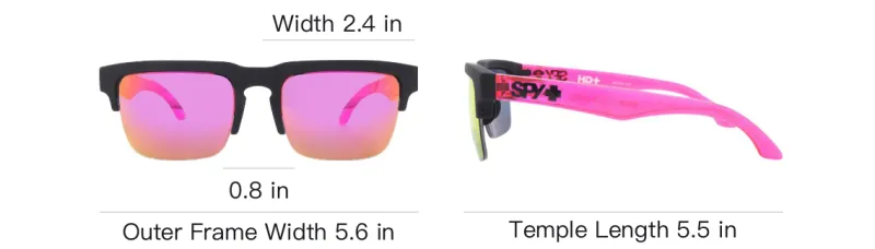 SPY Plastic Browline Sunglasses Unisex Black-4