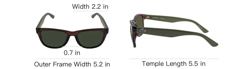 LACOSTE Plastic Irregular Shape Sunglasses Unisex Brown-3