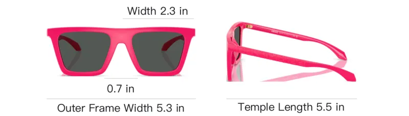 VERSACE Rectangle Frame Sunglasses-5