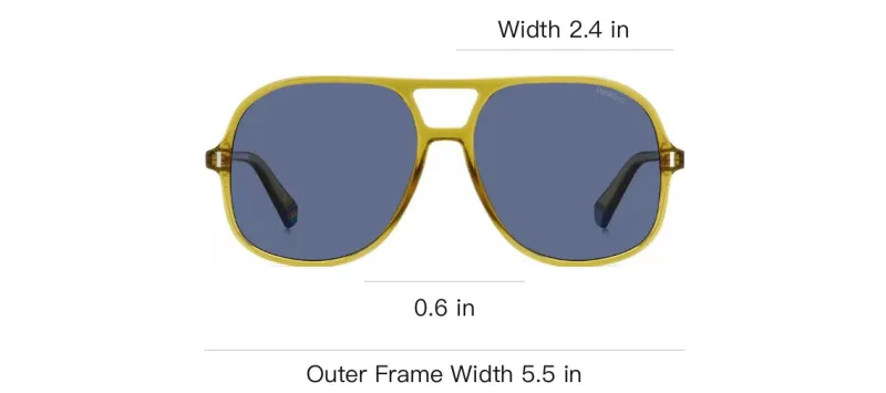 Polaroid Acetate Aviator Sunglasses Men's Yellow-3
