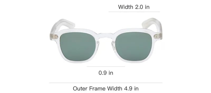 MOSCOT Acetate Square Sunglasses Unisex Transparent-2