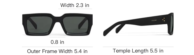 CELINE Black Frame 53 Sunglasses In Acetate-3