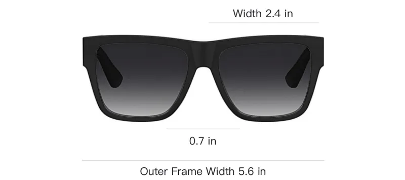 MOSCHINO Square Sunglasses Men's Black-3