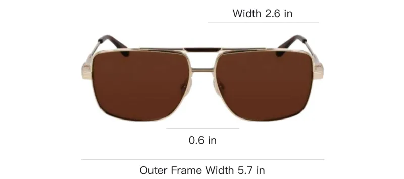 FERRAGAMO Titanium Aviator Sunglasses Men's Gold-3