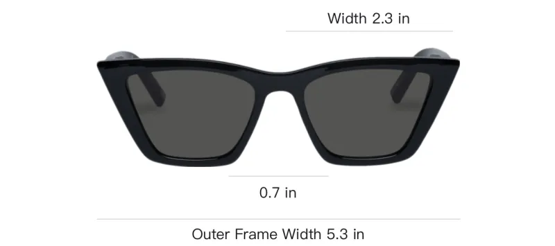 Le Specs Polycarbonate Irregular Shape Sunglasses Women's Black-2