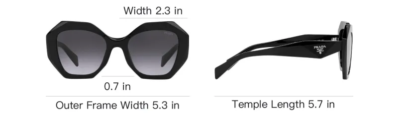 PRADA Symbole Logo Irregular Sunglasses-4