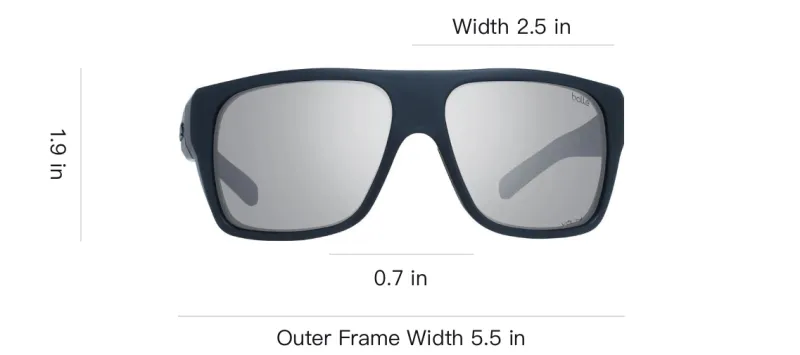 BOLLE Plastic Rectangular Sunglasses Women's Black-3