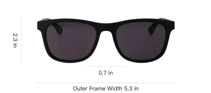 LACOSTE Square Frame Tinted Sunglasses-4