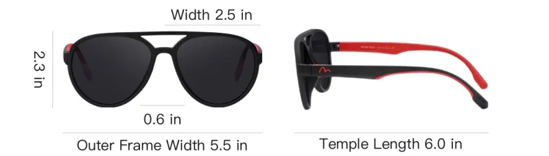 EVISU Rubber TPA Aviator Sunglasses Unisex Multicolor-3