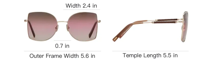 TOD'S Irregular Shape Sunglasses Women's Gold-3