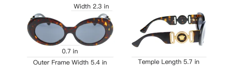 VERSACE Oval Sunglasses-3