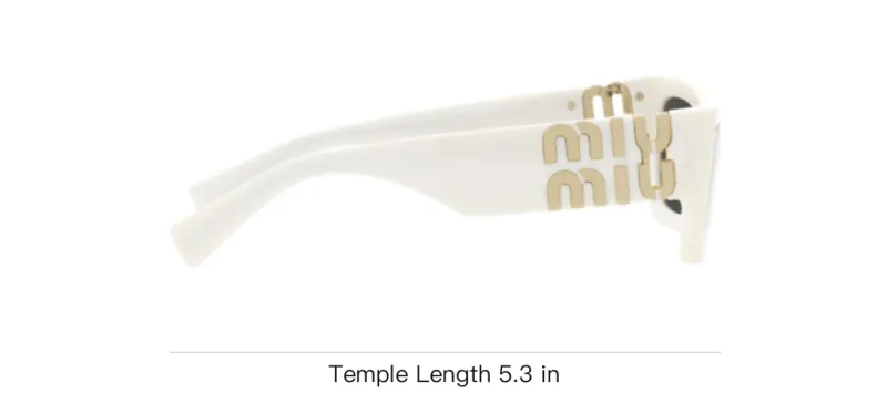 MIU MIU Acetate Cat Eye Sunglasses Women's White-4