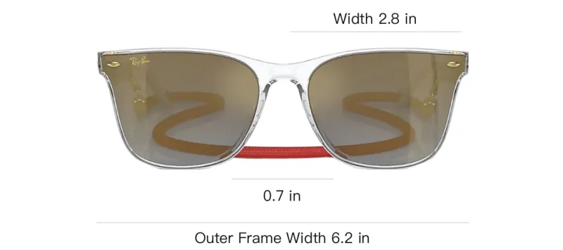 RayBan Plate Frame Square Sunglass Men's-6
