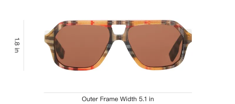 Burberry Acetate Aviator Sunglasses Unisex Antique Yellow-3