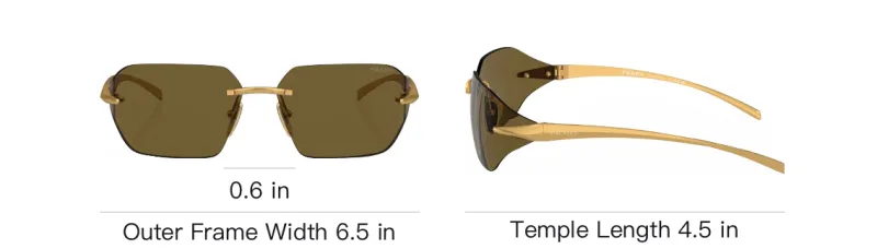 PRADA Eyewear Frameless Sunglasses-4