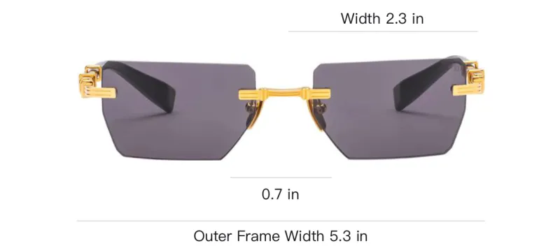 Balmain Eyewear Pierre Rectangular Frame Sunglasses-2
