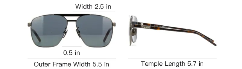 GUCCI Aviator Sunglasses Men's Tortoiseshell-3