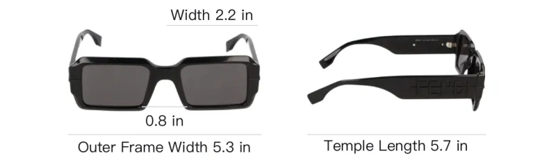 FENDI Rectangle Frame Sunglasses-4