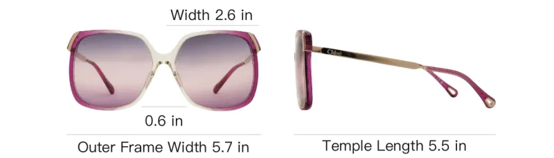 Chloe Recycled Acetate Butterfly Sunglasses Women's Purple-3