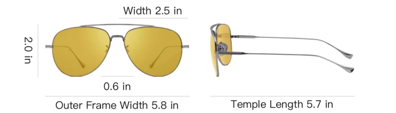 PULAIS Pure Titanium Β Titanium Aviator Sunglasses Unisex Gunmetal-3