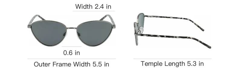 DKNY Metal Cat Eye Sunglasses Women's Gray-3