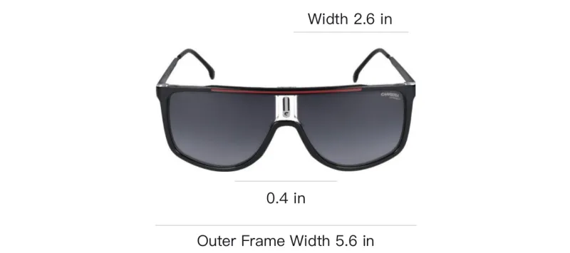 CARRERA Injection Molded Polyamide Metal Irregular Shape Sunglasses Men's Black-3