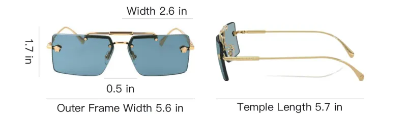 VERSACE Rectangular Frame Sunglasses-5