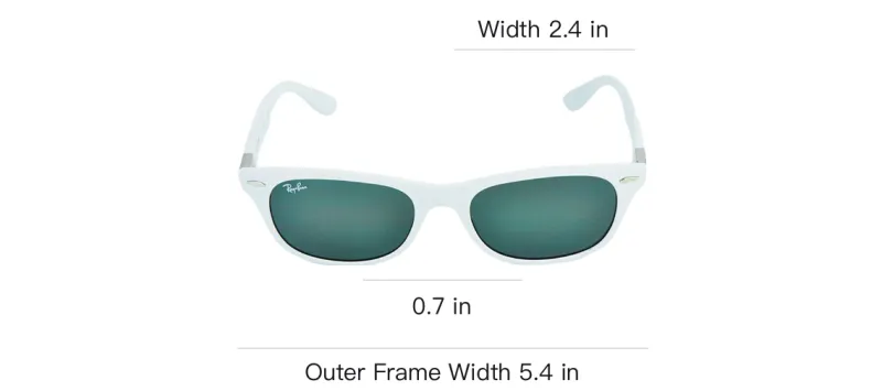 RayBan Plate Frame Square Sunglasses Unisex White-3