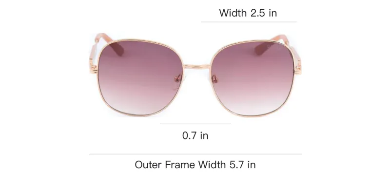GUESS Metal Butterfly Sunglasses Women's Gold-3