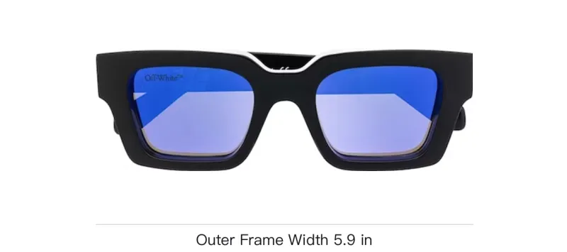 OFF WHITE Virgil Rectangle Frame 15cm Sunglasses-4