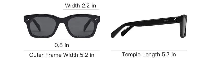 CELINE Black Frame 41 Sunglasses In Acetate-3