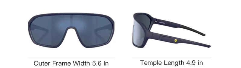 Ferrari Injection Molded Irregular Shape Sunglasses Unisex Blue-3