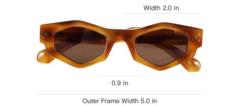 District Vision Acetate Irregular Shape Sunglasses Unisex Honey-2