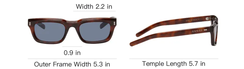 GUCCI Tortoiseshell Rectangle frame Sunglasses-3