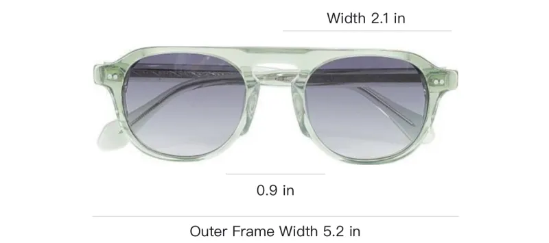 District Vision Acetate Round Sunglasses Unisex Green-2