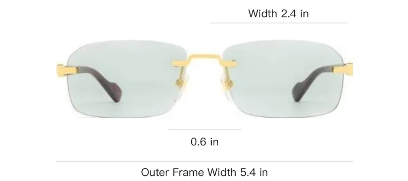 GUCCI Rectangular Frame Sunglasses-5