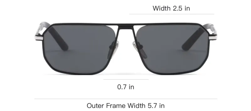 PRADA Logo plaque Rectangle frame Sunglasses-3