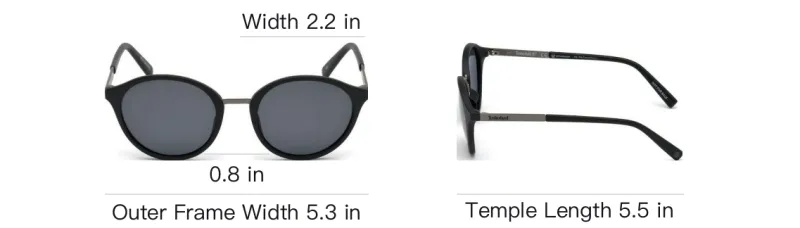 Timberland Plastic Metal Round Sunglasses Women's Black-3