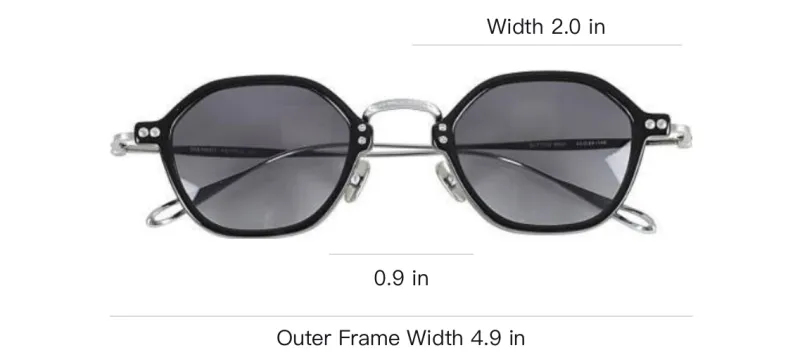 District Vision Acetate Titanium Irregular Shape Sunglasses Unisex Black-2