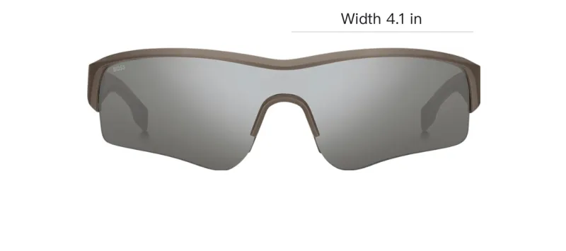 HUGO BOSS Polycarbonate Irregular Shape Sunglasses Men's Gray-3