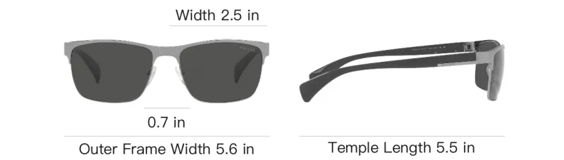 PRADA Sunglasses Unisex Gray-4